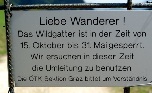 Liebe Wanderer, wandern sie wo anders