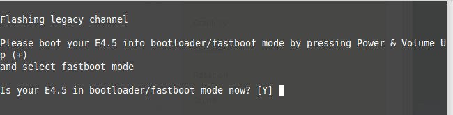 Bestätigungsdialog: Gerät / Bootloader befindet sich im Flashboot Modus